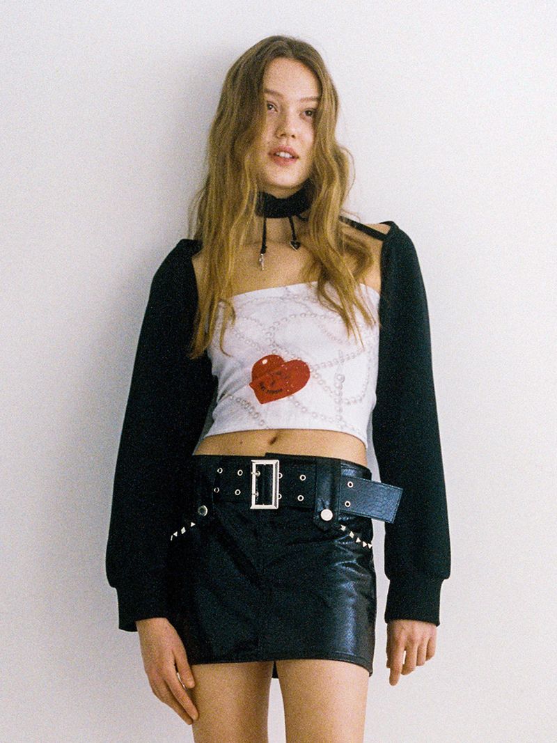 CLUT STUDIO(クラットスタジオ)の「0 6 snake pattern belt skirt - BLACK(Skirts)」