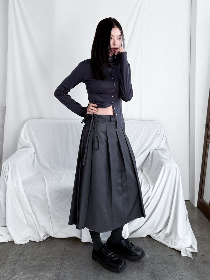 STRAP MIDI WRAP SKIRT