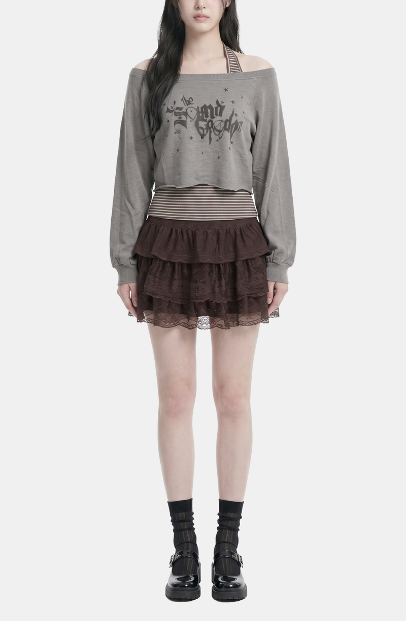 Mirielle Stripe Graphic Sweatshirt Set