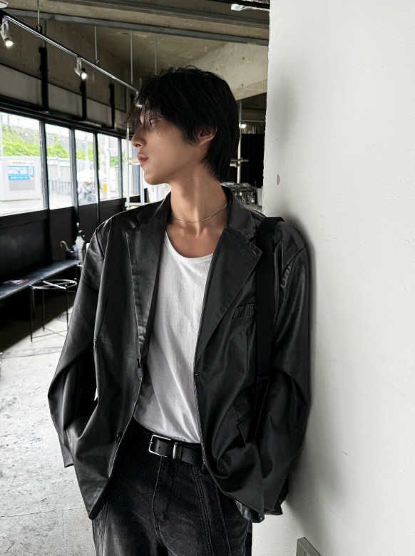 Low Classic Leather Blazer Jacket