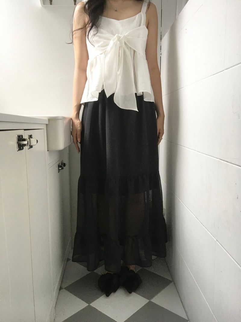 Ribbon Tank Top Blouse