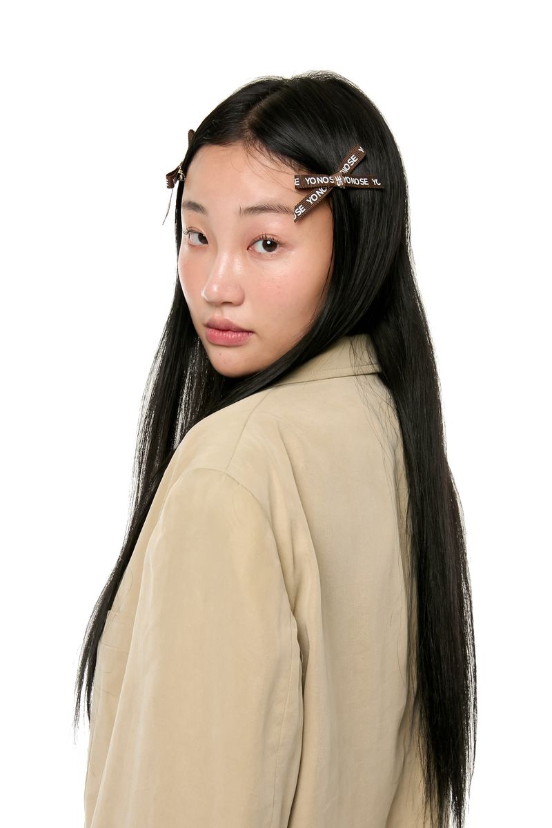 YONOSE RIBBON PIN / BROWN