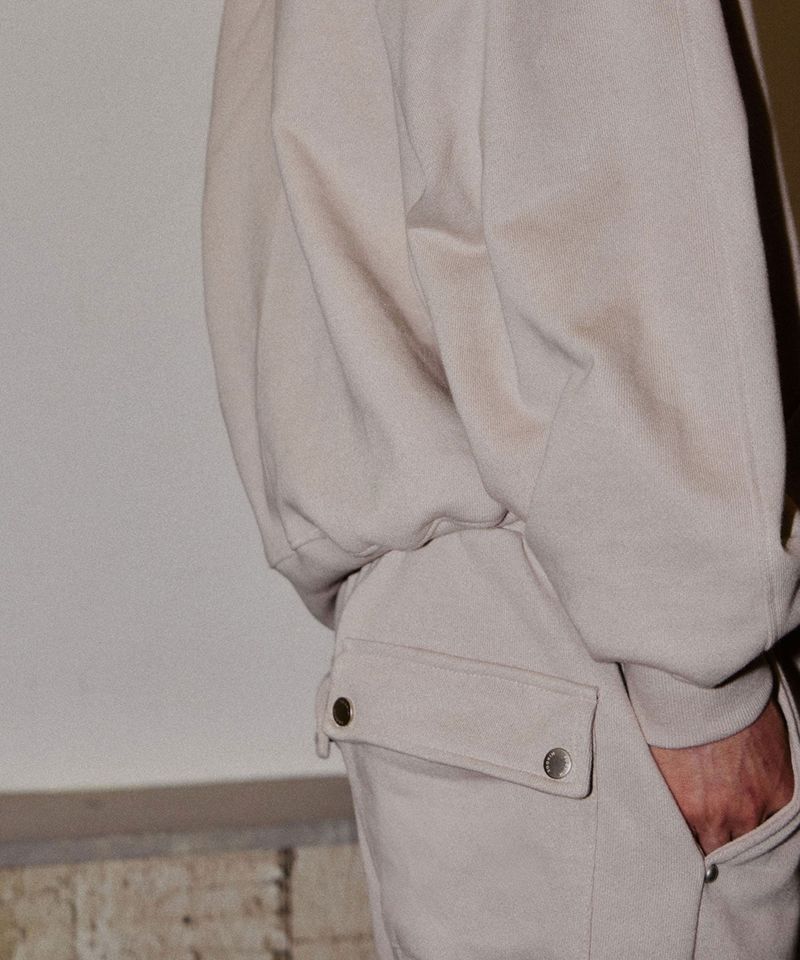 SNAP LOGO POCKET SWEAT PANTS_BEIGE GRAY