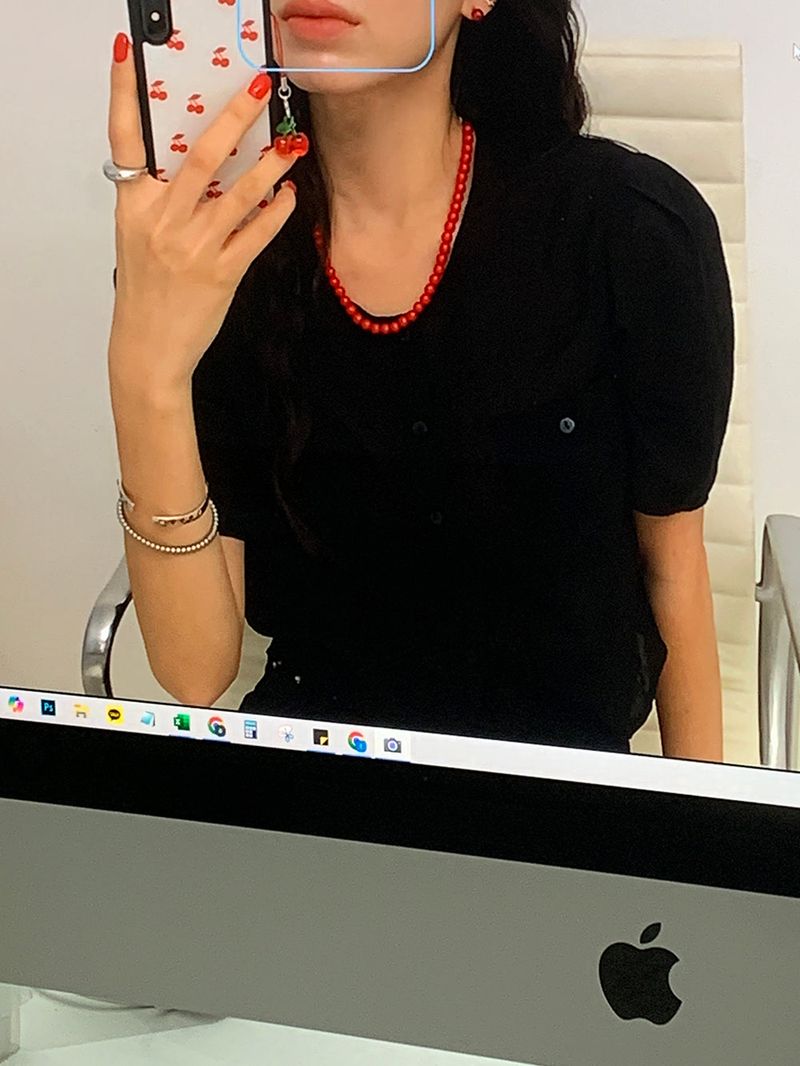 [MADE] ERT SEE-THROUGH PUFF BLOUSE