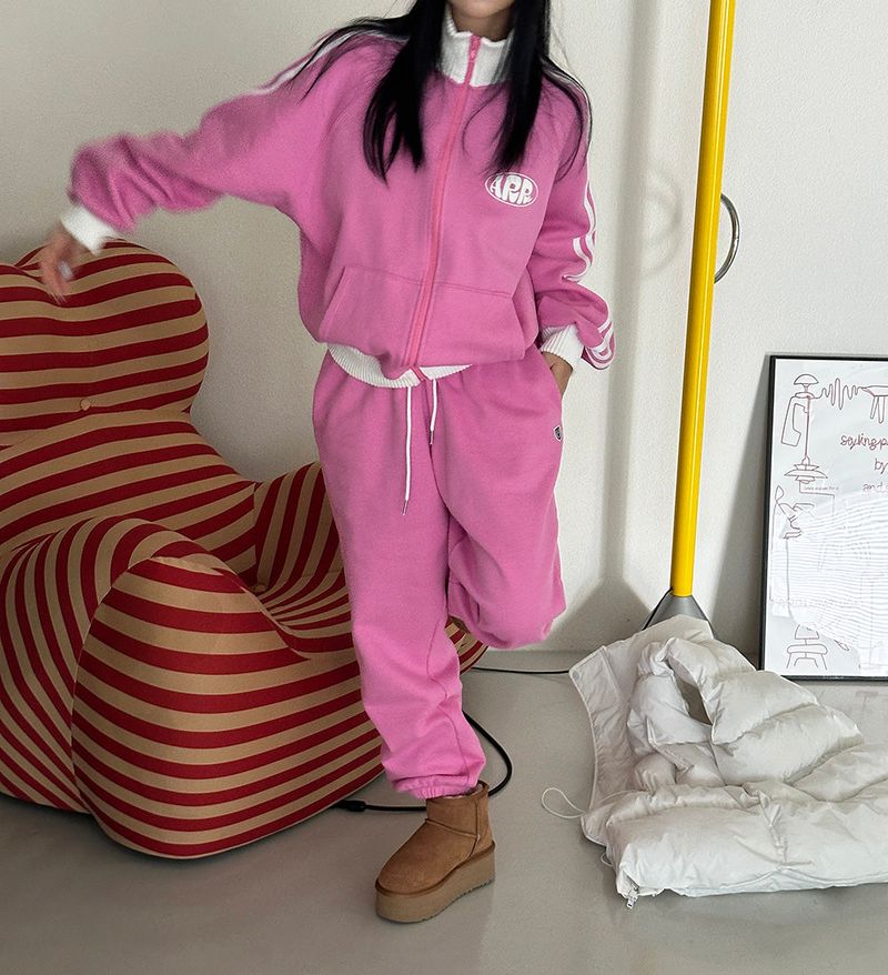 Aru fleece track zip-up