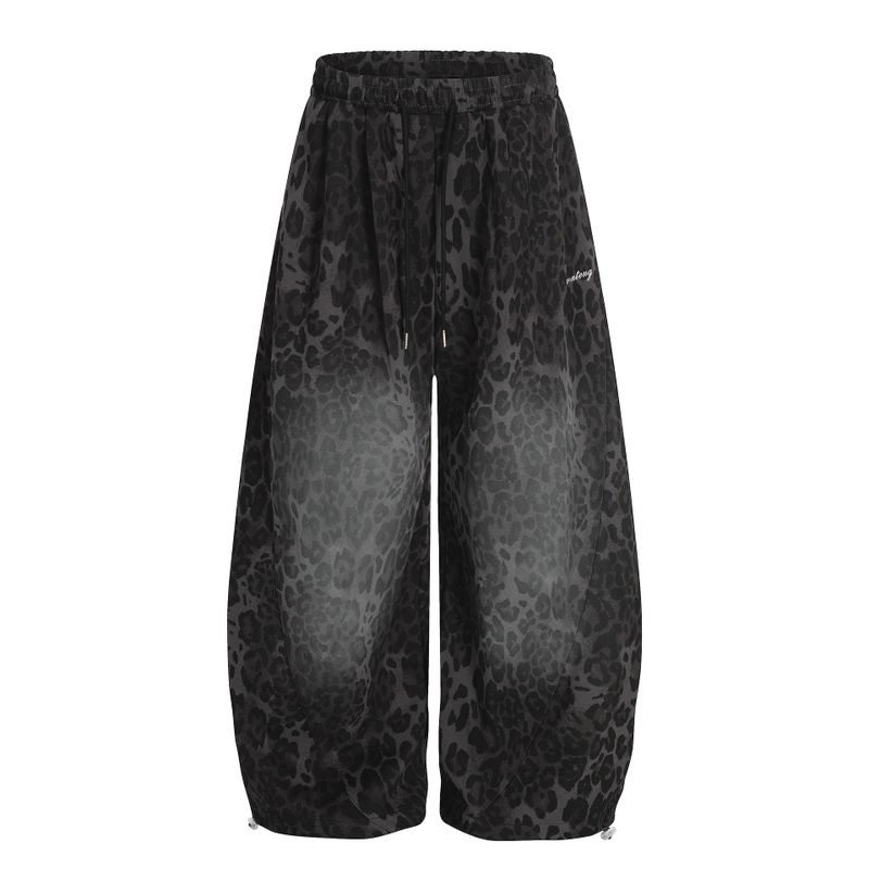 Leopard Washed Wide Pants