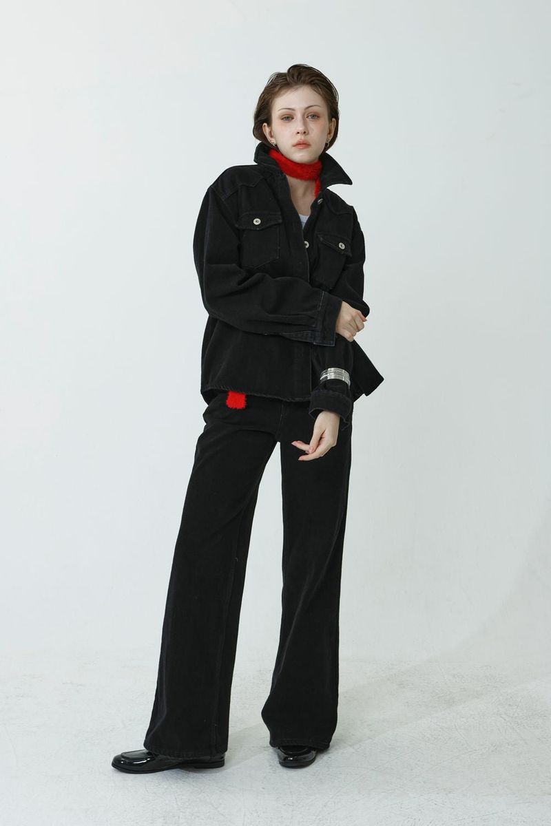 Loventina（ラヴェンティナ）の「COTTON HEAT-TECH DENIM PANTS_BLACK（Pants）」