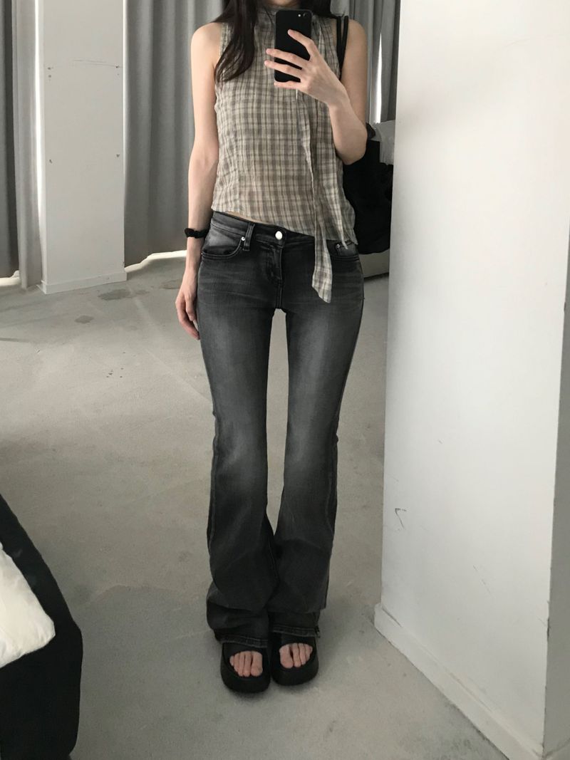 Check halter top (2 colors)