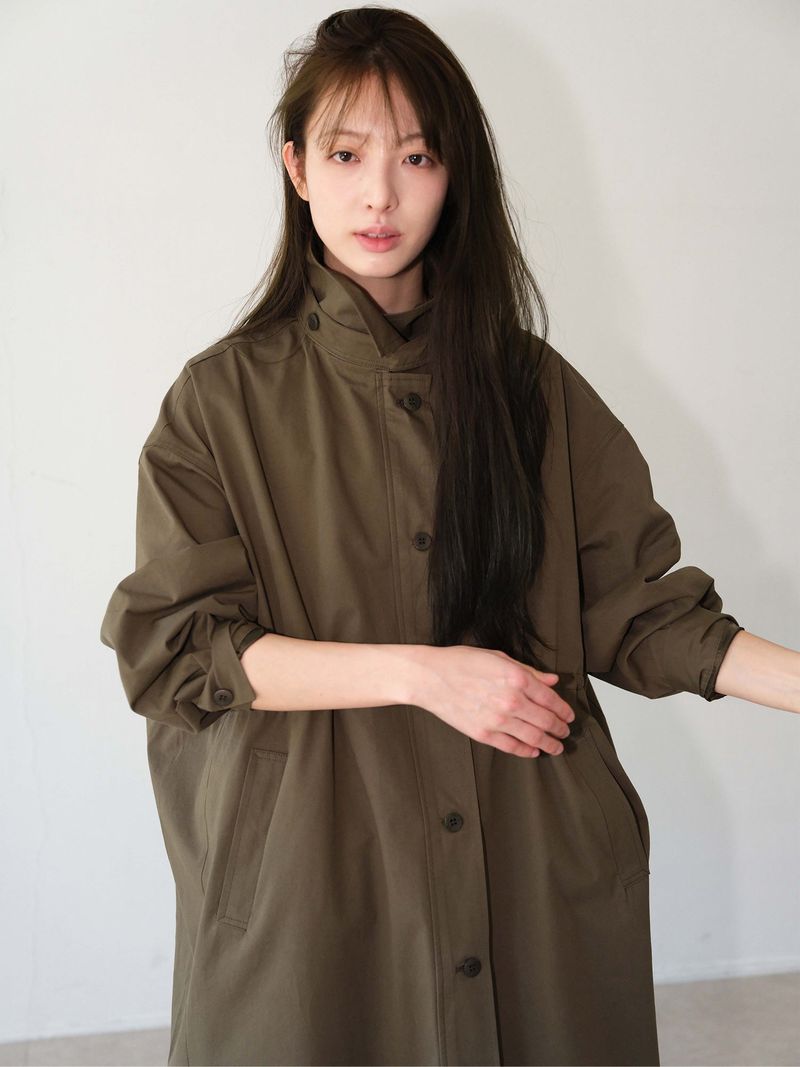 Neck Belt Trench (Khaki)