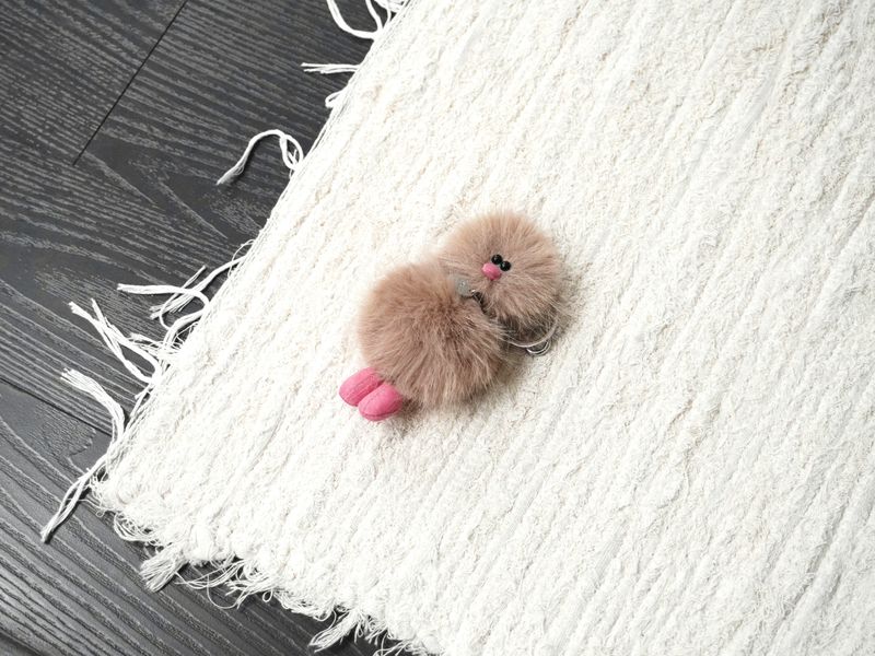 Cosymosy Mini Bird Keyring - Latte