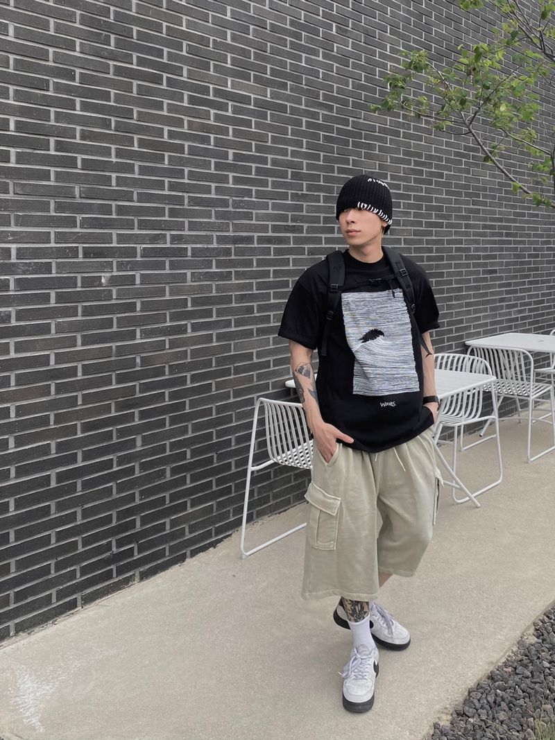 Pigment Sweat Cargo Half Pants 3C