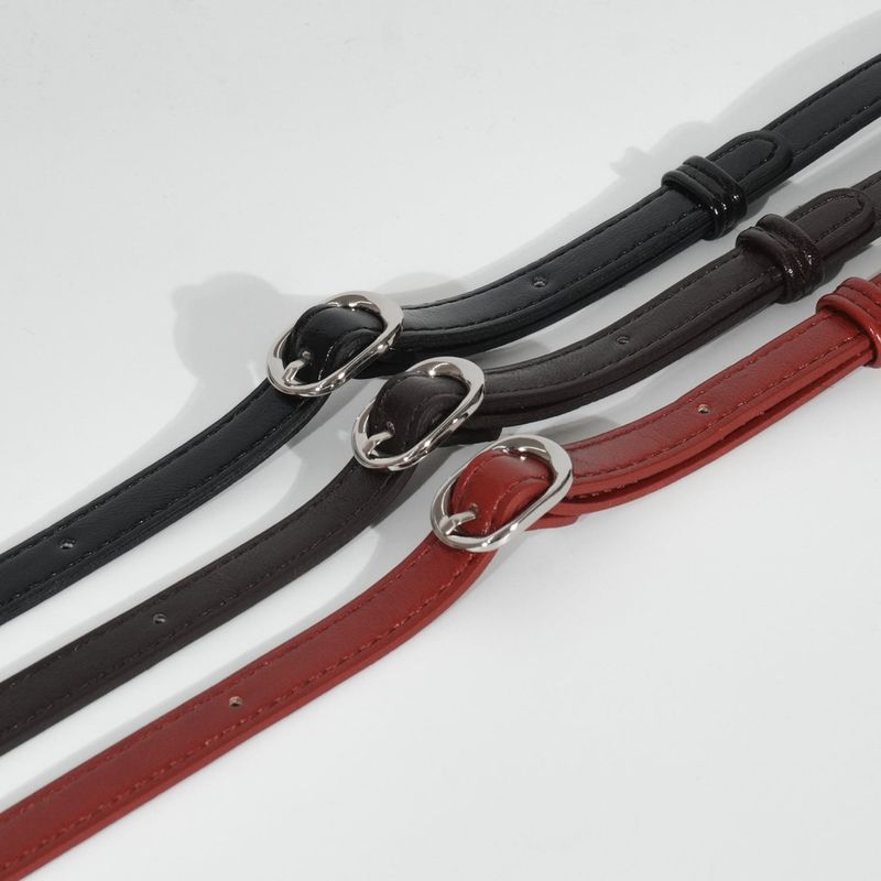 Leather Dumpling Bucket Bag - Red