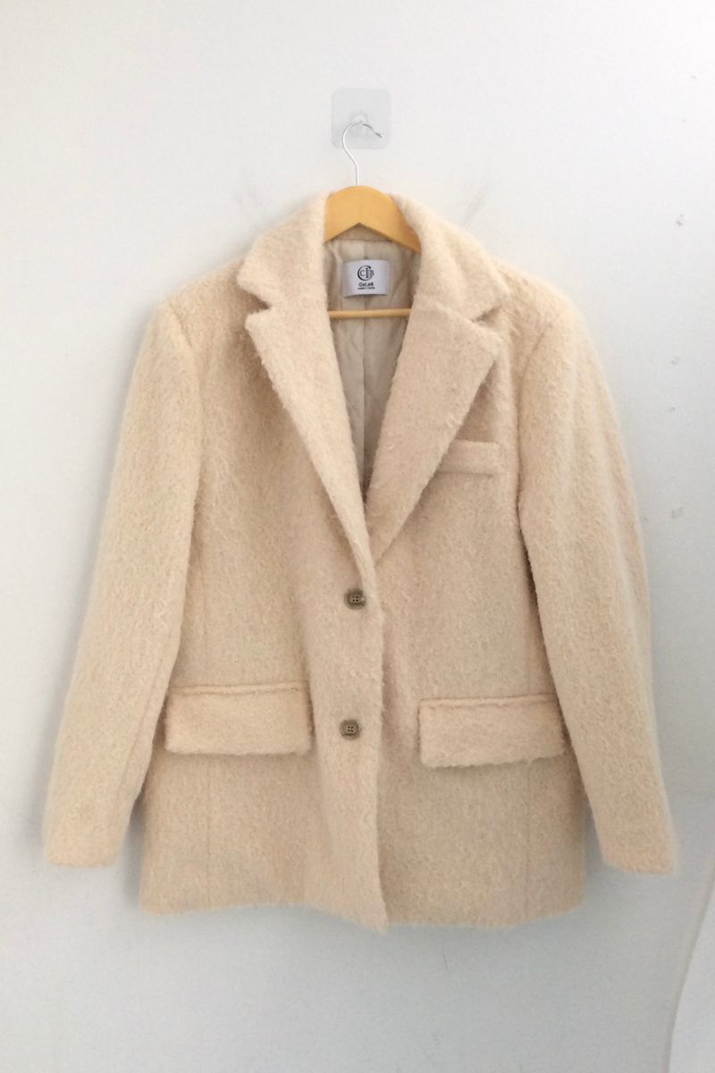 Hairy cream jacket
