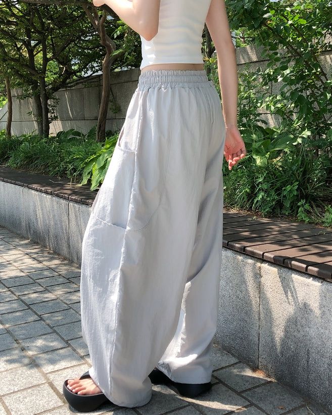 Pie Double Pocket Nylon Pants
