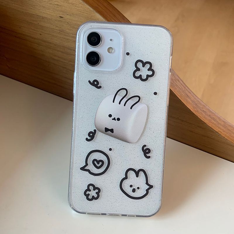 withsome（ウィズサム）の「マシュマロラビットグリッターフォーンケース（スマホグッズ/小物）」