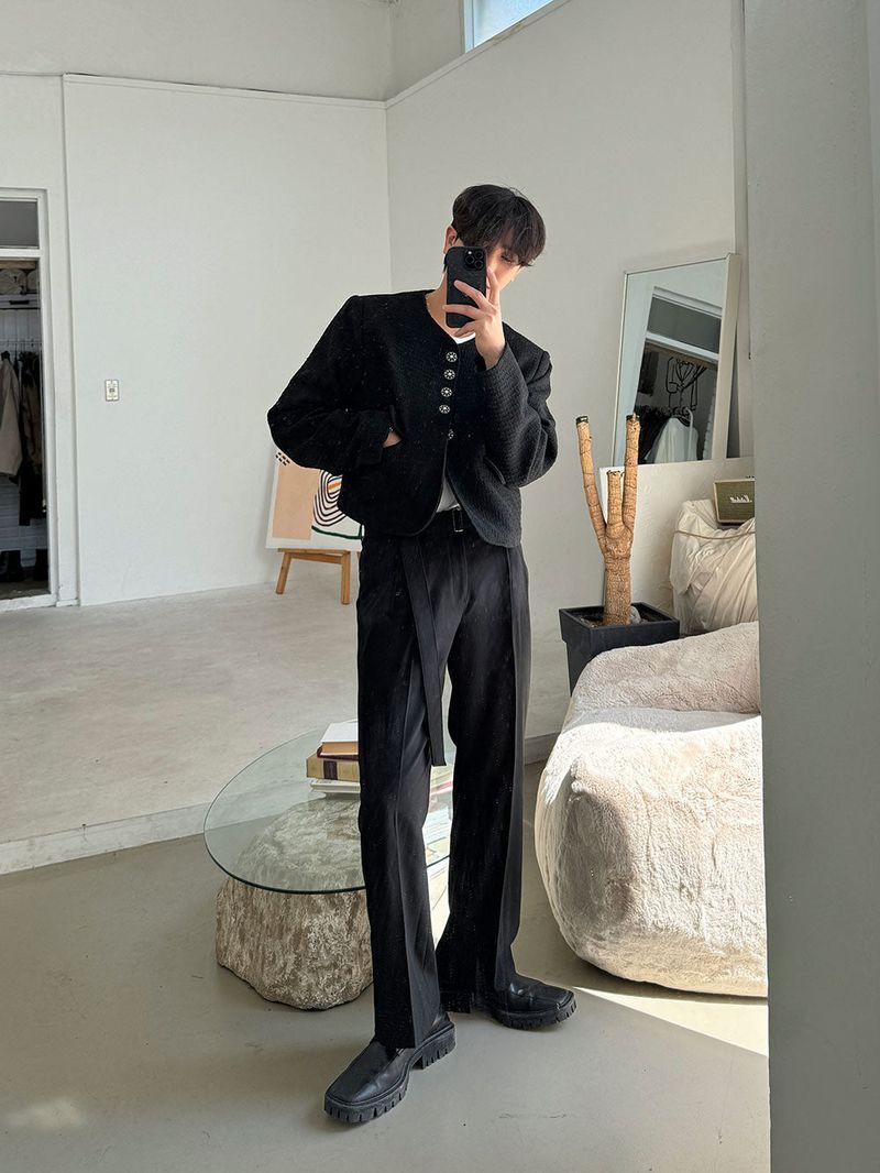 ASCLO Semi Wide Belt Slacks (4color)