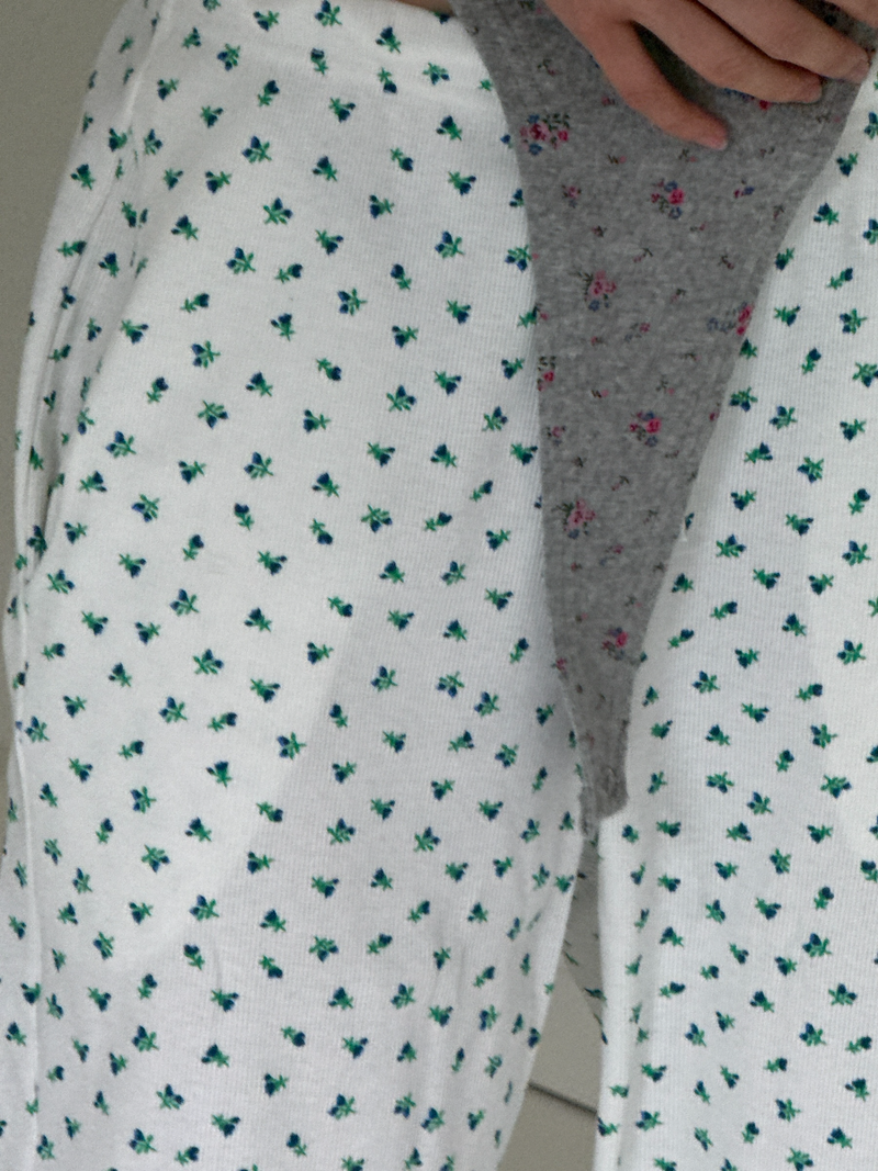 ♡MADE♡ floral leg warmer pants