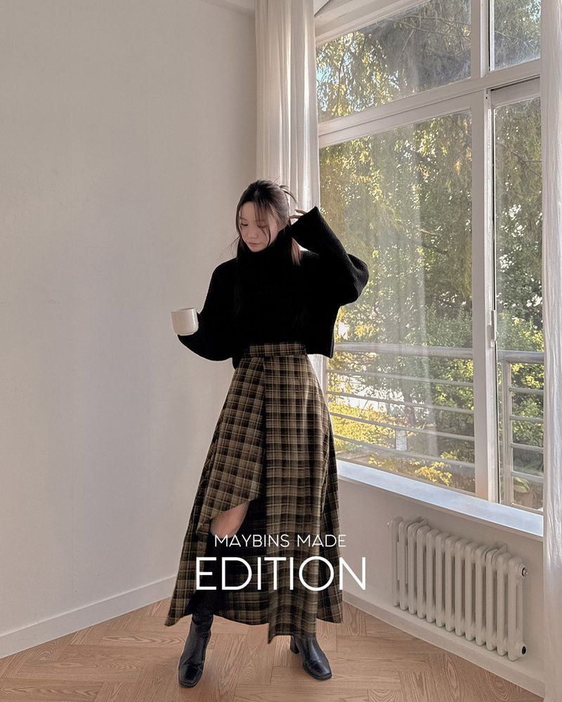 MAYBINS(メイビンス)の「【MADE】 Checked long skirt(Skirts)」