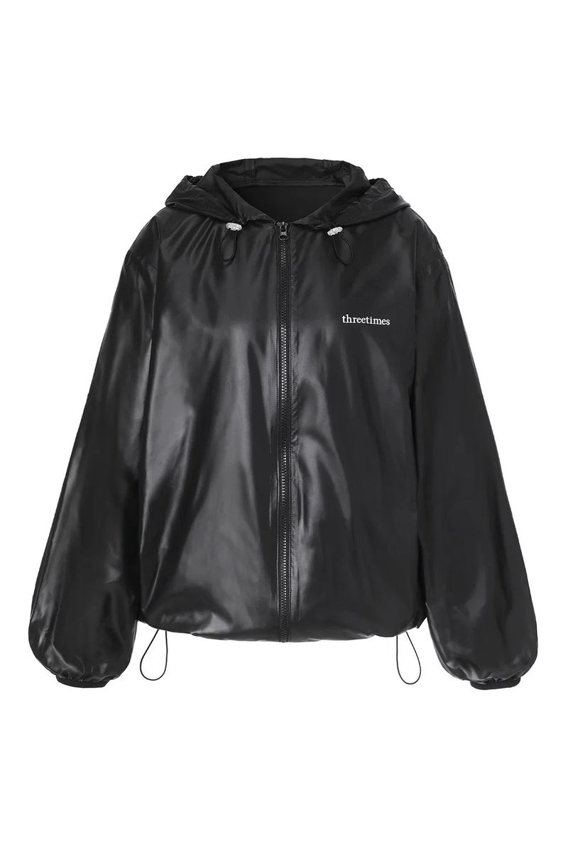 Athletic windbreaker - black