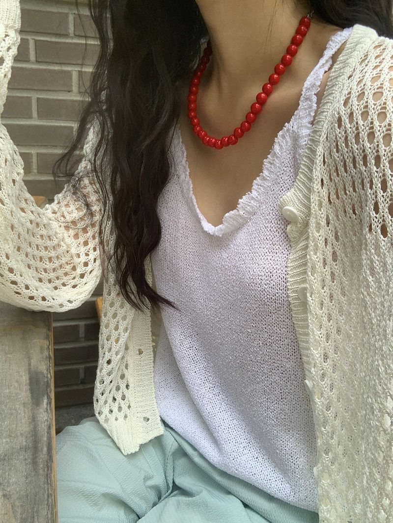 [MADE] RODYL FRILL KNIT SLEEVELESS