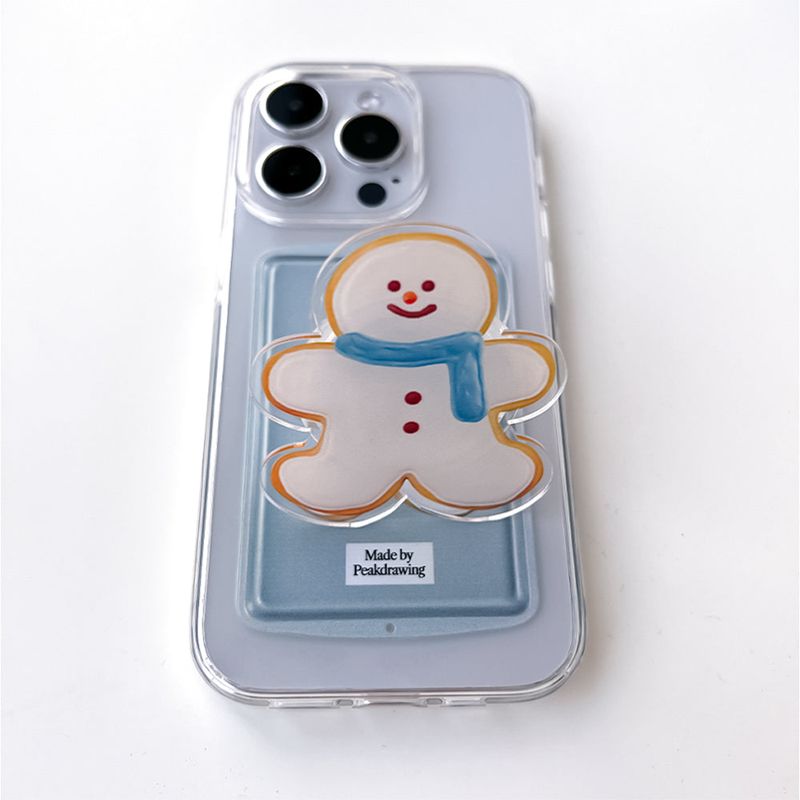 Snowman cookie phone grip (acrylic)