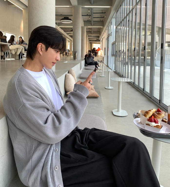 LOOKPLE（ルックプル）の「 Gobay loose fit ribbed knit cardigan（Tops）」