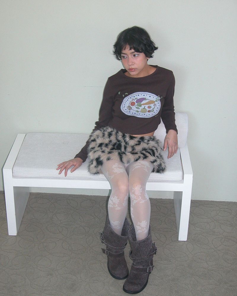 Veggie Crop L/S, Brown
