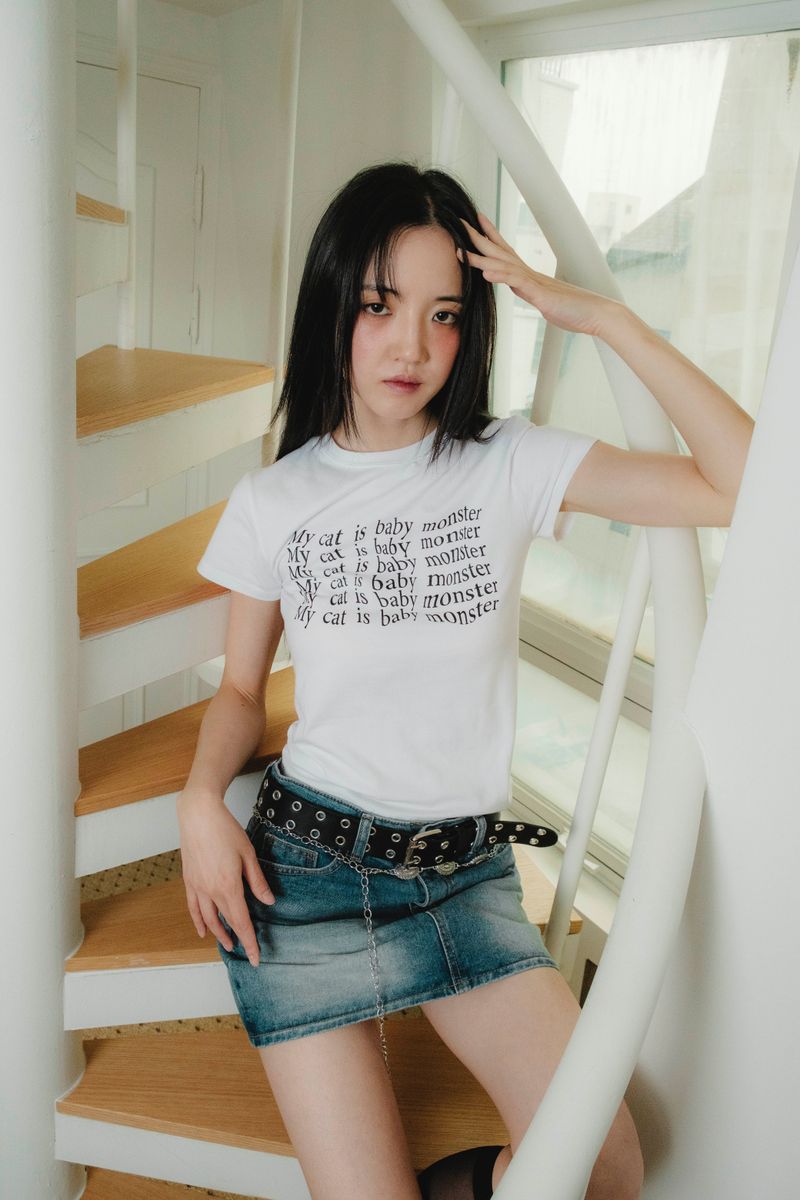 SIS A（シスエイ）の「 BABY MONSTER T-SHIRT / WHITE（Tops）」