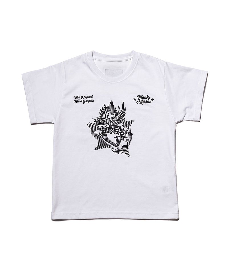 THANKS MESSIA(サンキュー メシア)の「ARCHIVE HEART CROP TSHIRT-WHITE(Tops)」