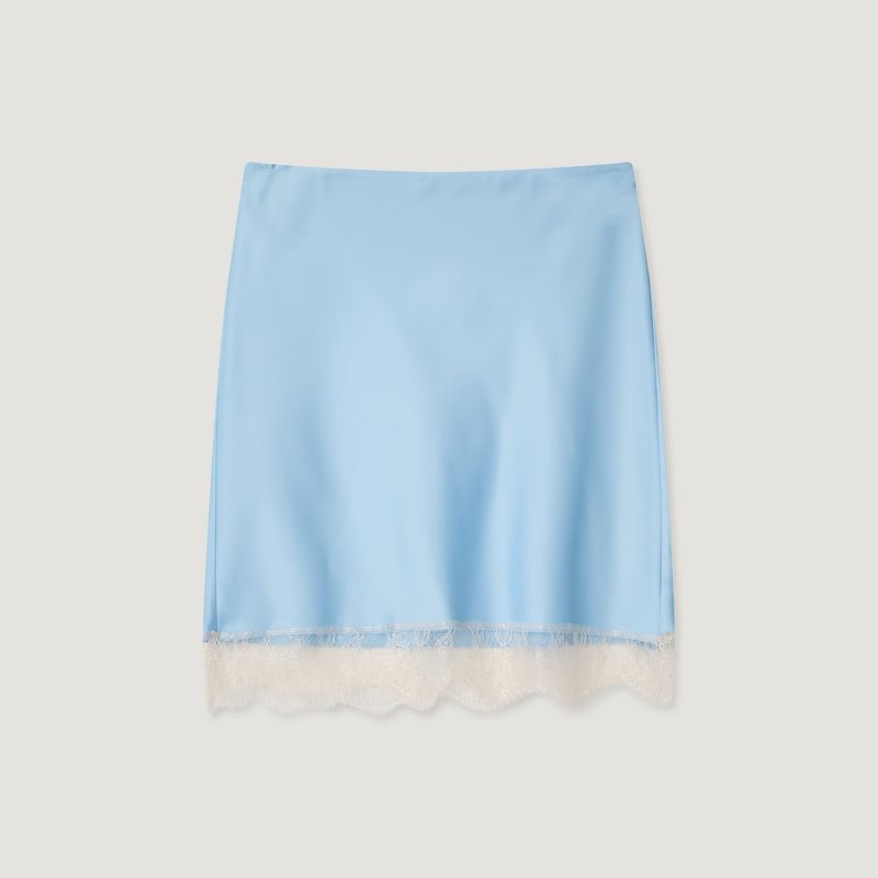 Rose Stain Lace Mini Skirt