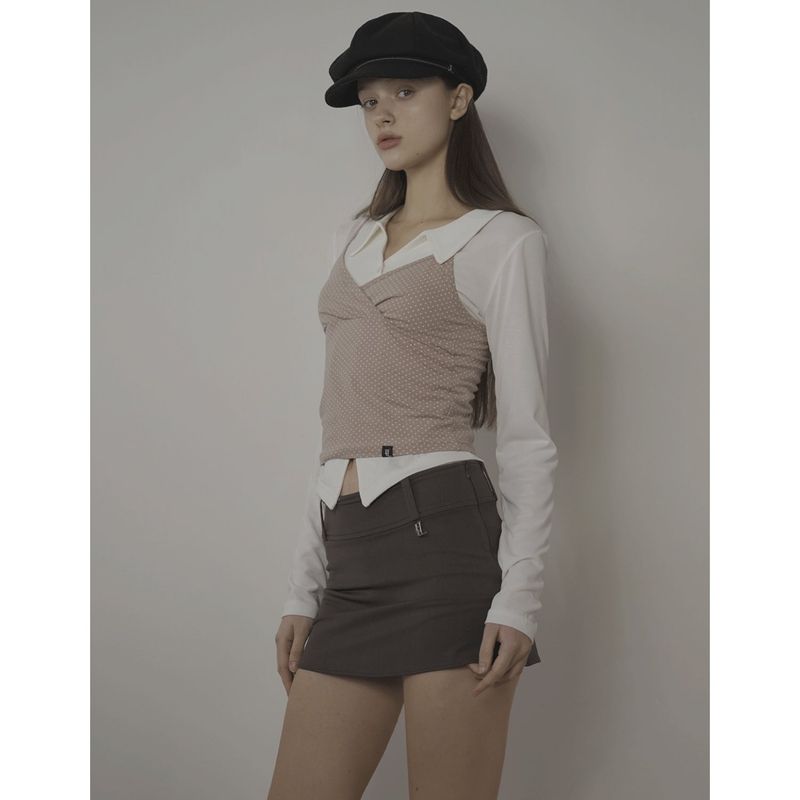 DOT CAMISOLE-BEIGE