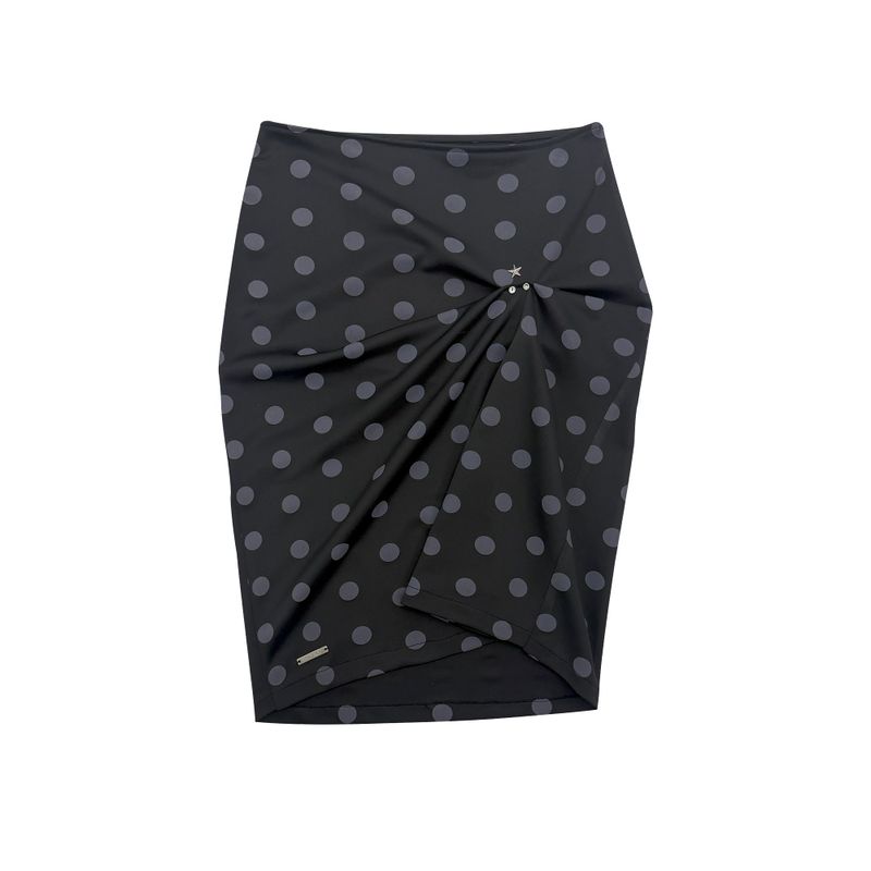 UNBALANCED PINTUCK SKIRT_DOTS