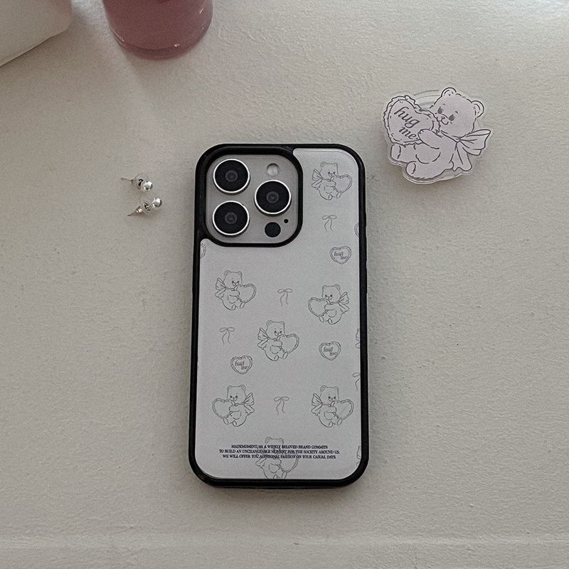 [Mademoment] vintage heart bear design iphone epoxy case
