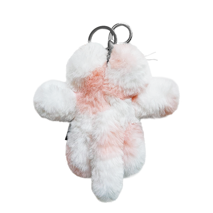 GODASHIN Cats Keyring Pink and White