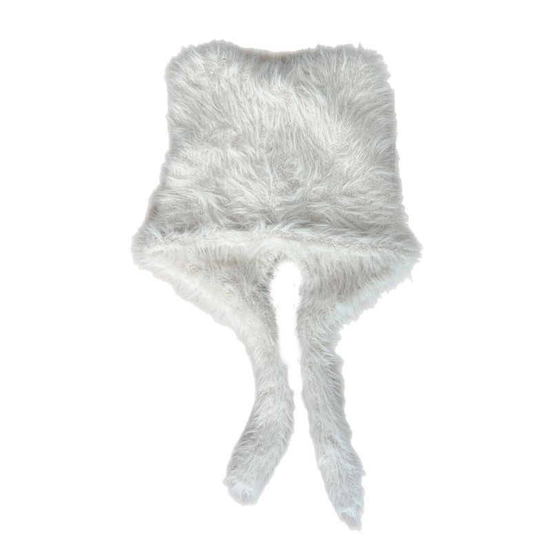 Meow Angora Cat's Tail Knit Beanie