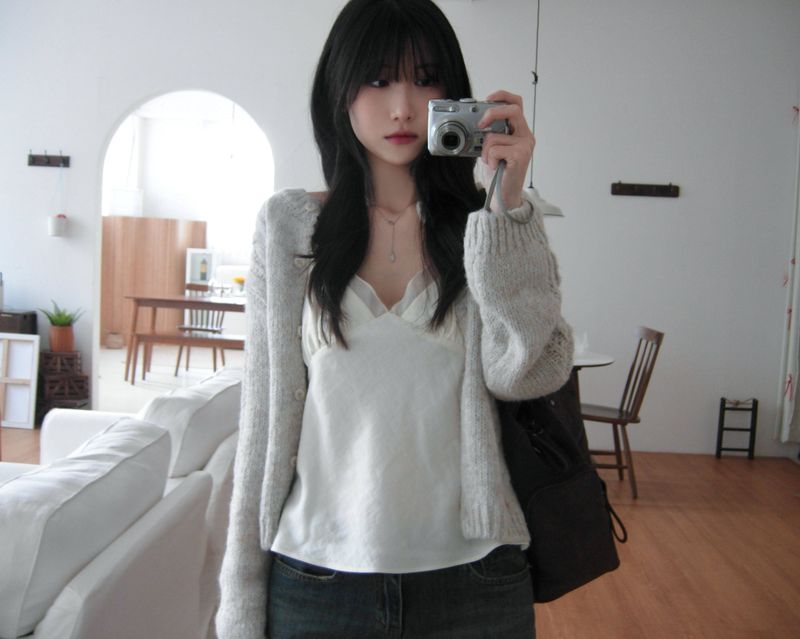 cable cardigan (2 colors)