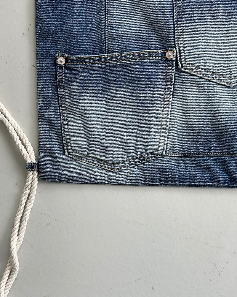 denim rope backpack