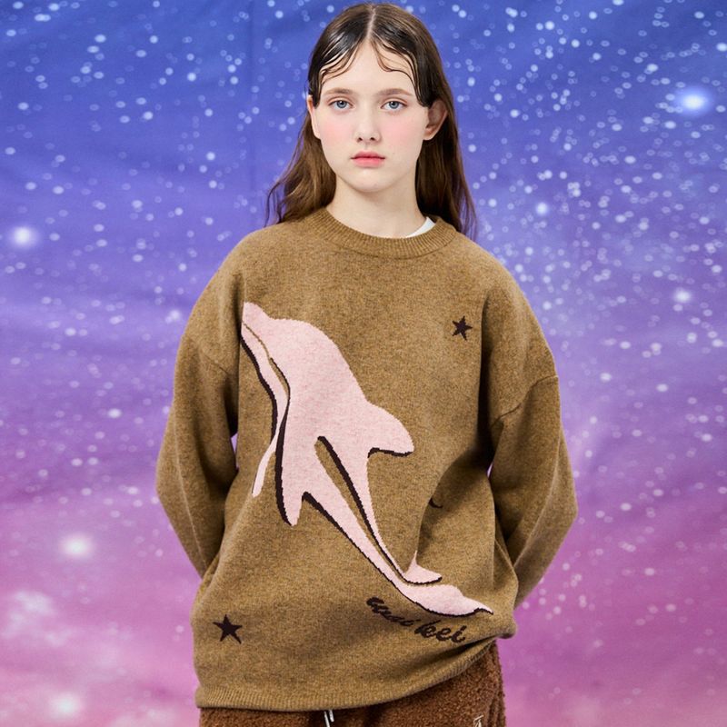 WaiKei(ワイケイ)の「Dolphin universe crew neck knit(Tops)」