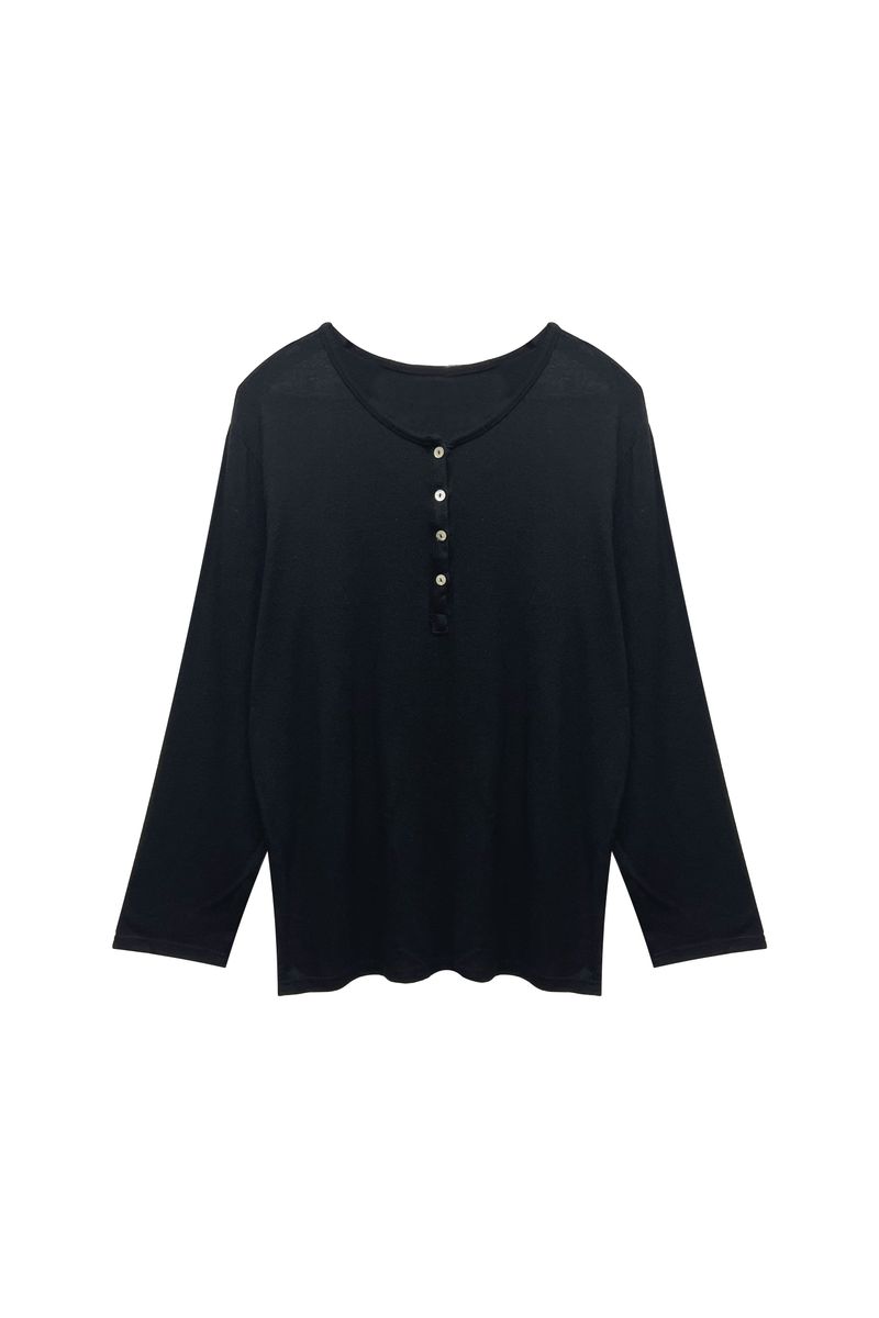 FAIRY WOOL LONG SLEEVE / BLACK