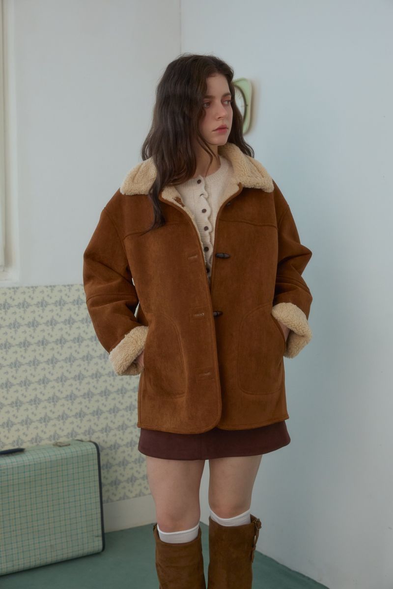CARAMEL SHEARLING JACKET