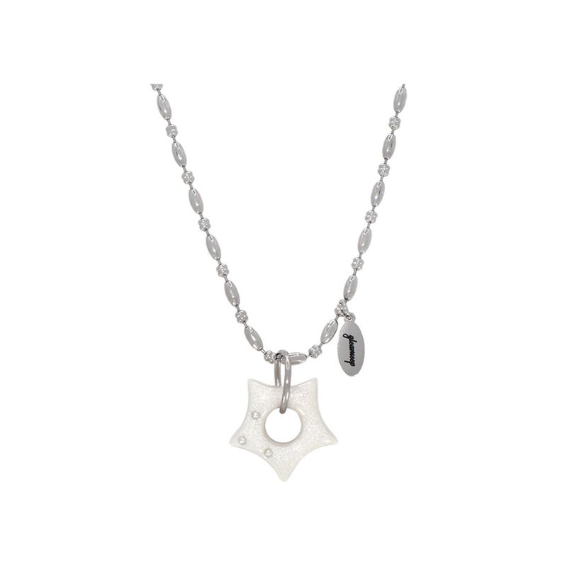 gleameep（グリームイープ）の「gleaming little star necklace [white pearl]（Accessories）」