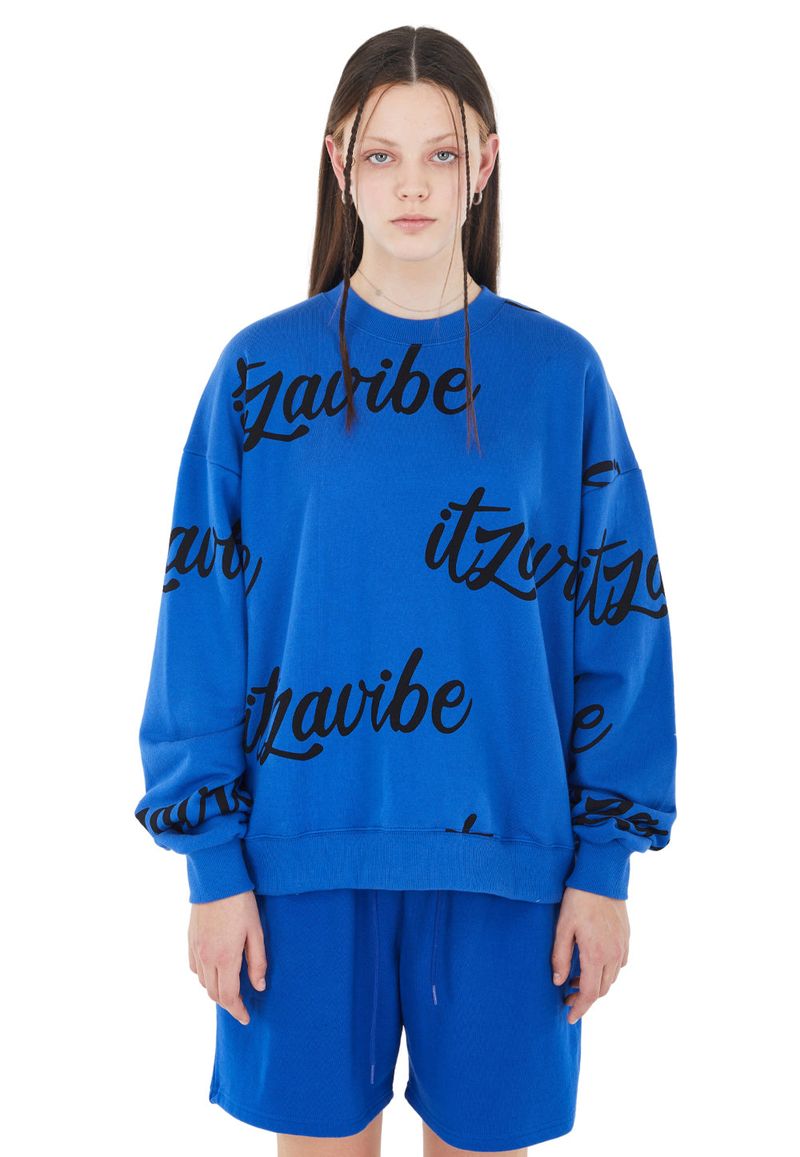 ITZAVIBE（イッザバイブ）の「[ISS006-15] SCRIPT PATTERN MTM - BLUE（Tops）」