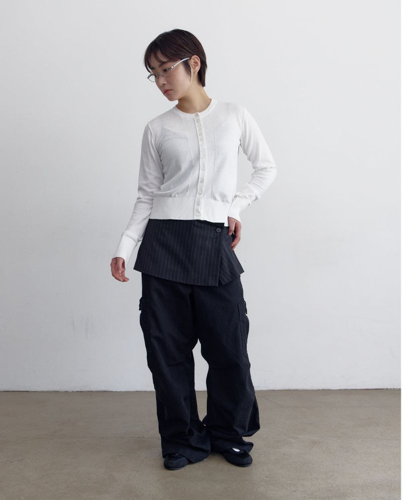 Multi Button Cotton Round Cardigan