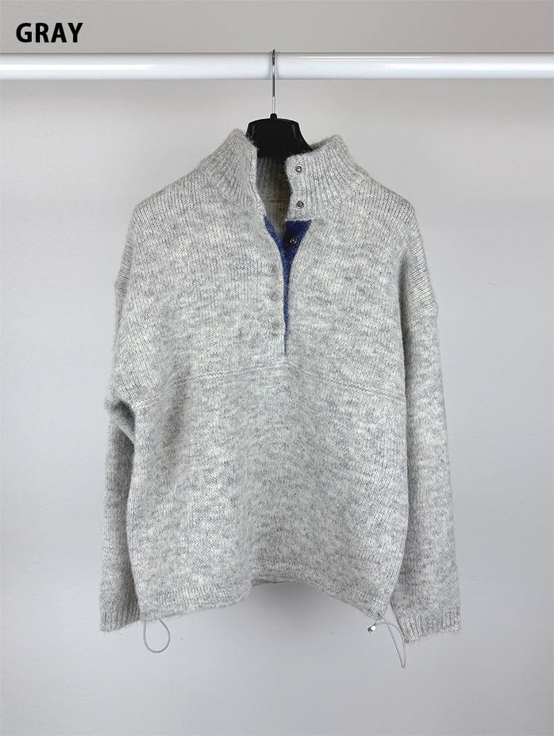 HENLEY ANORAK SWEATER (5C)