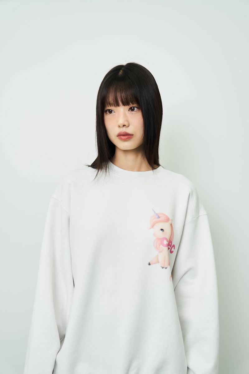 CEC GRAPHIC LOGO SWEATSHIRT(WHITE/NAPPING)