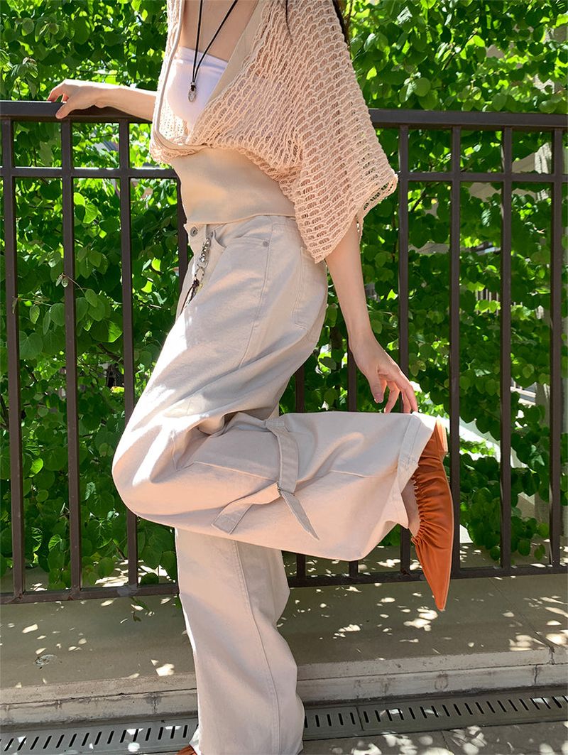 LEG BIJO COTTON WIDE PANTS (2C)