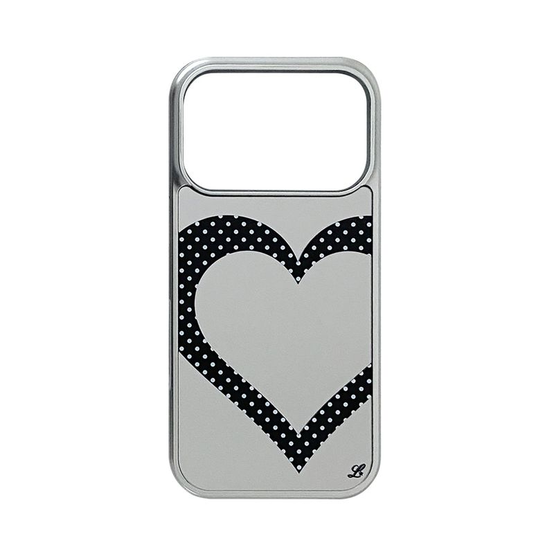 [MADE] [+MagSafe] HEART DOT PHONE CASE (silver mirror bumper)