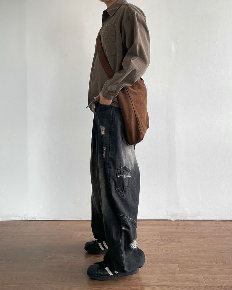 Frey Fold Denim Pants