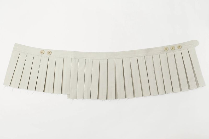 Button wrap skirt - light beige