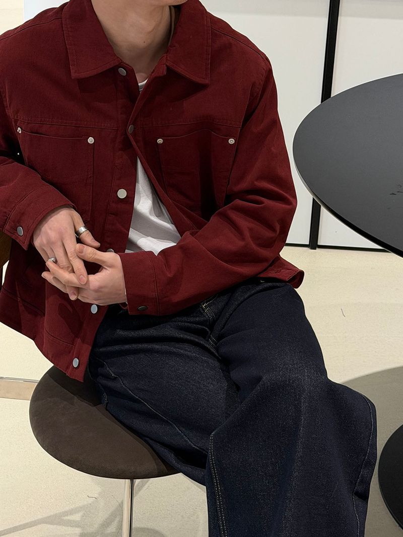 Rivet dyeing trucker jacket(3color)